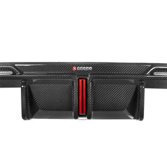 TNF+ SOOQOO Heckdiffusor Set mit Licht Carbon passend für BMW M3 (G80/G81) M4 (G82/G83)