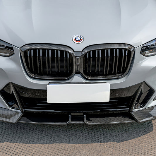 TNF+ SOOQOO Frontspoiler Carbon passend für BMW X3 (G01 Facelift) iX3 (G08 Facelift) X4 (G02 Facelift)