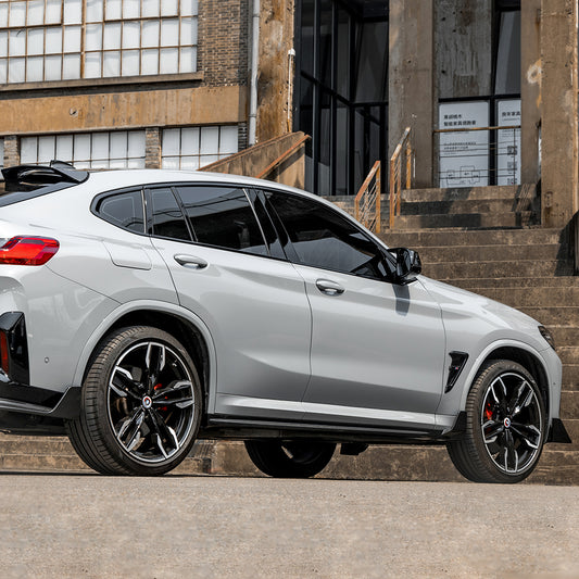 TNF+ SOOQOO Seitenschweller mit Flap Carbon passend für BMW iX3 (G08) X3 (G01 Facelift) X4 (G02/G02 Facelift) X3 M (F97/F97 Facelift) X4 M (F98/F98 Facelift)