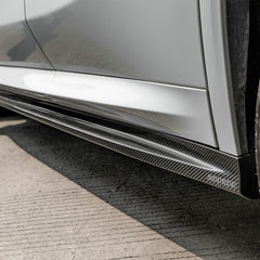 TNF+ SOOQOO Seitenschweller mit Flap Carbon passend für BMW iX3 (G08) X3 (G01 Facelift) X4 (G02/G02 Facelift) X3 M (F97/F97 Facelift) X4 M (F98/F98 Facelift)