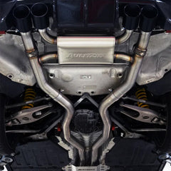 Aulitzky Exhaust | ECE Abgasanlage 3" (76mm) ab OPF mit Klappensteuerung | passend für BMW M3/M4 inkl. Competition (G80/G81/G82/G83) S58