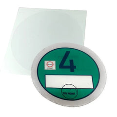 Haftfolie transparent selbsthaftend Umweltplakette Feinstaubplakette Clean Look