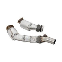 Aulitzky Exhaust | ECE Downpipe mit Sport-Kat | passend für BMW M3/M4 inkl. Competition/CS/GTS (F80/F82/F83) S55