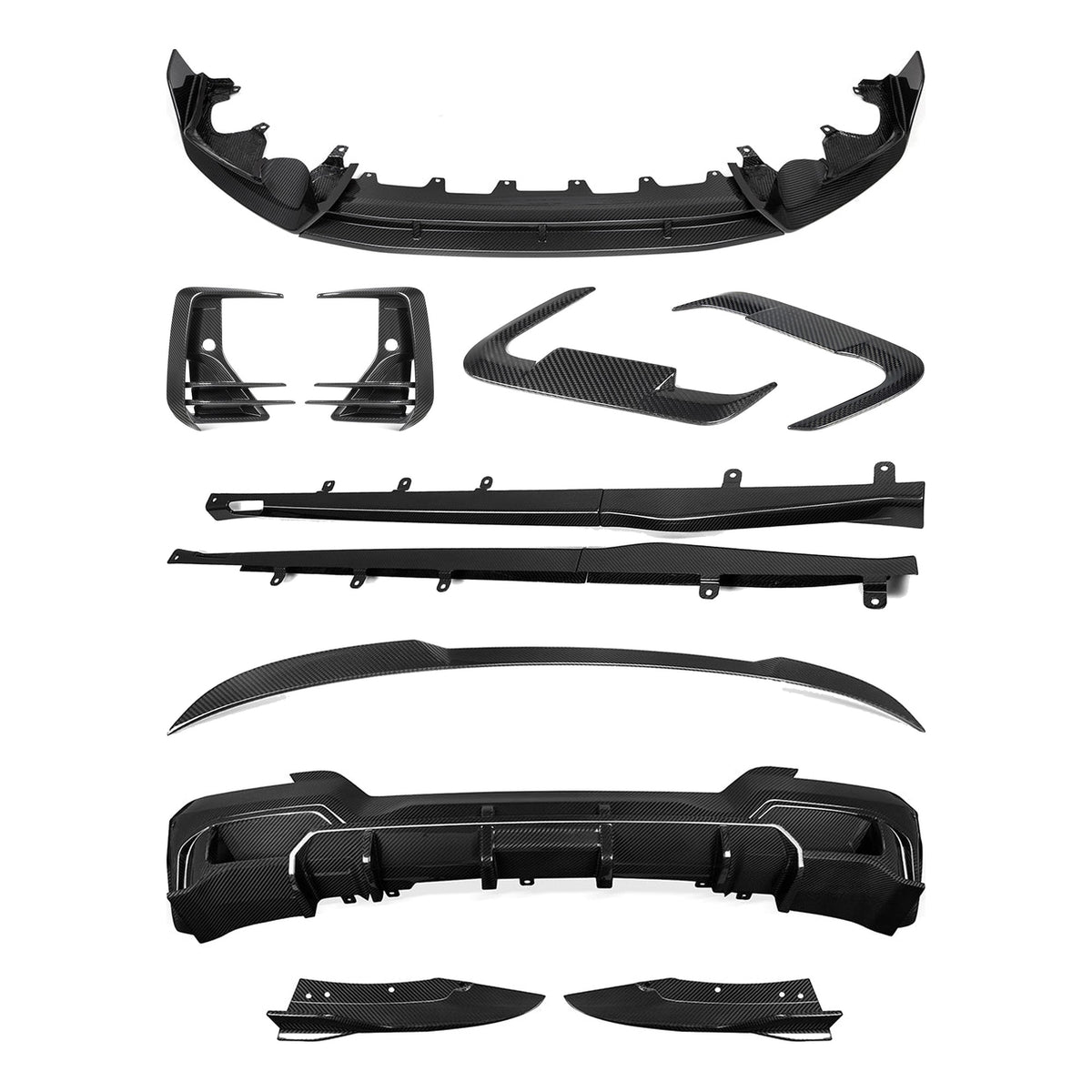 TNF+ SOOQOO Komplett-Kit Carbon passend für BMW iX3 (G08 Facelift)