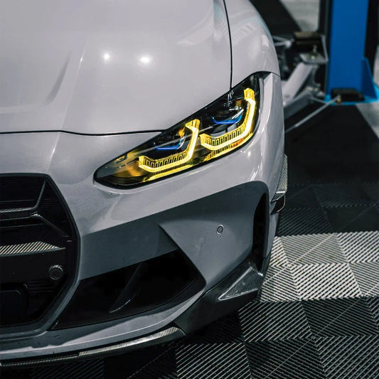 TNF only yellow lights gelb Tagfahrlicht LED Modul Set UK/EU mit Kühlkörper passend für BMW M3 (G80/G81) & M4 (G82/G83)