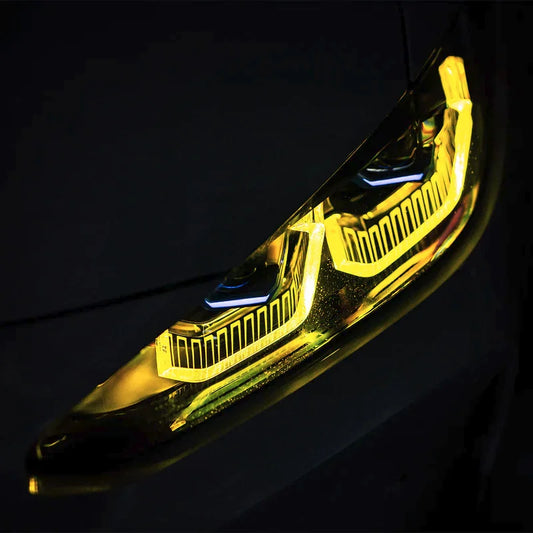 TNF only yellow lights gelb Tagfahrlicht LED Modul Set UK/EU mit Kühlkörper passend für BMW M3 (G80/G81) & M4 (G82/G83)