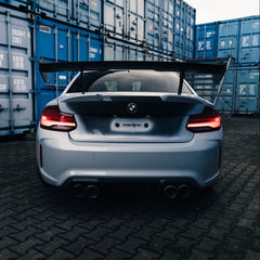 TNF+ Performance Carbon Heckspoiler inkl. CNC gefrästen Aufsteller passend für BMW M3 (F80/G80) M4 (F82/G82) M2 (F87 N55/F87C S55/G87)