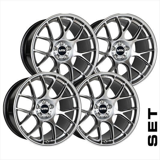VPX Trackwheels TT.1 Set | Liquid Silber | Flowform | passend für BMW M2 (G87) M3 (G80) M4 (G82)