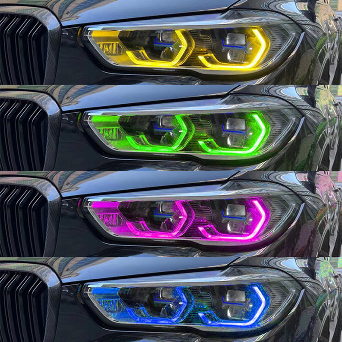 TNF RGBW DRL Farbwechsel Tagfahrlichter Module passend für BMW X5 (G05) X5M (F95) X6 (G06) X6M (F96)