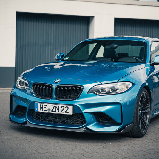 TNF+ Performance Carbon front spoiler in carbon suitable for BMW F87/F87C N55 S55