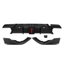 TNF+ SOOQOO Heckdiffusor mit LED Carbon passend für BMW X6 (F96/F96 Facelift)