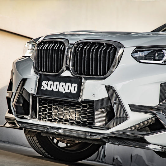 TNF+ SOOQOO Frontspoiler Carbon passend für BMW X3 M (F97) X4 M (F98) Facelift