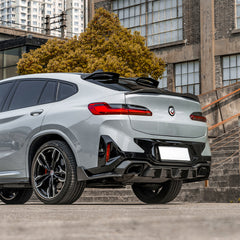 TNF+ SOOQOO Heckdiffusor mit Licht Carbon passend für BMW X4 (G02) Facelift