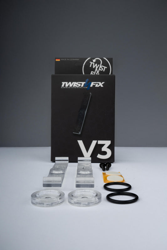 TwistNfix Universeller Kennzeichenhalter Transparent mit Zulassung