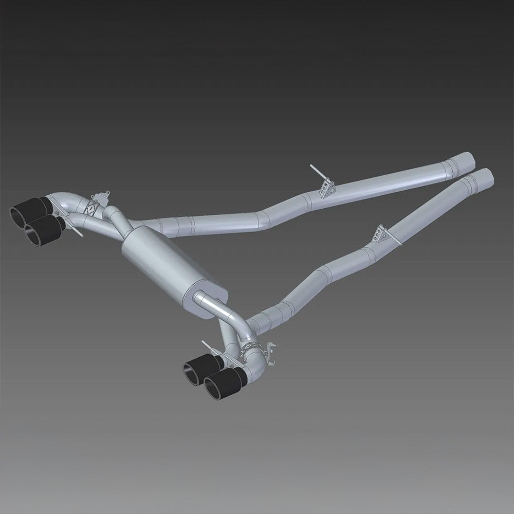 Aulitzky Exhaust | ECE exhaust system from cat/OPF with flap control | Suitable for BMW M5/M8 incl. Competition/CS (F90/F92) S63