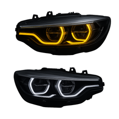 TNF IKON 2 Style farbwechselnde LED-Scheinwerfer passend für BMW M3 (F80) M4 (F82) 4er (F32)