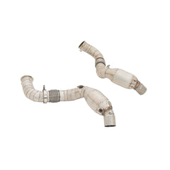 Aulitzky Exhaust | Downpipe 3" (76mm) mit Sport-Kat | passend für BMW M5 (F90) 600PS S63 | Motorsportartikel