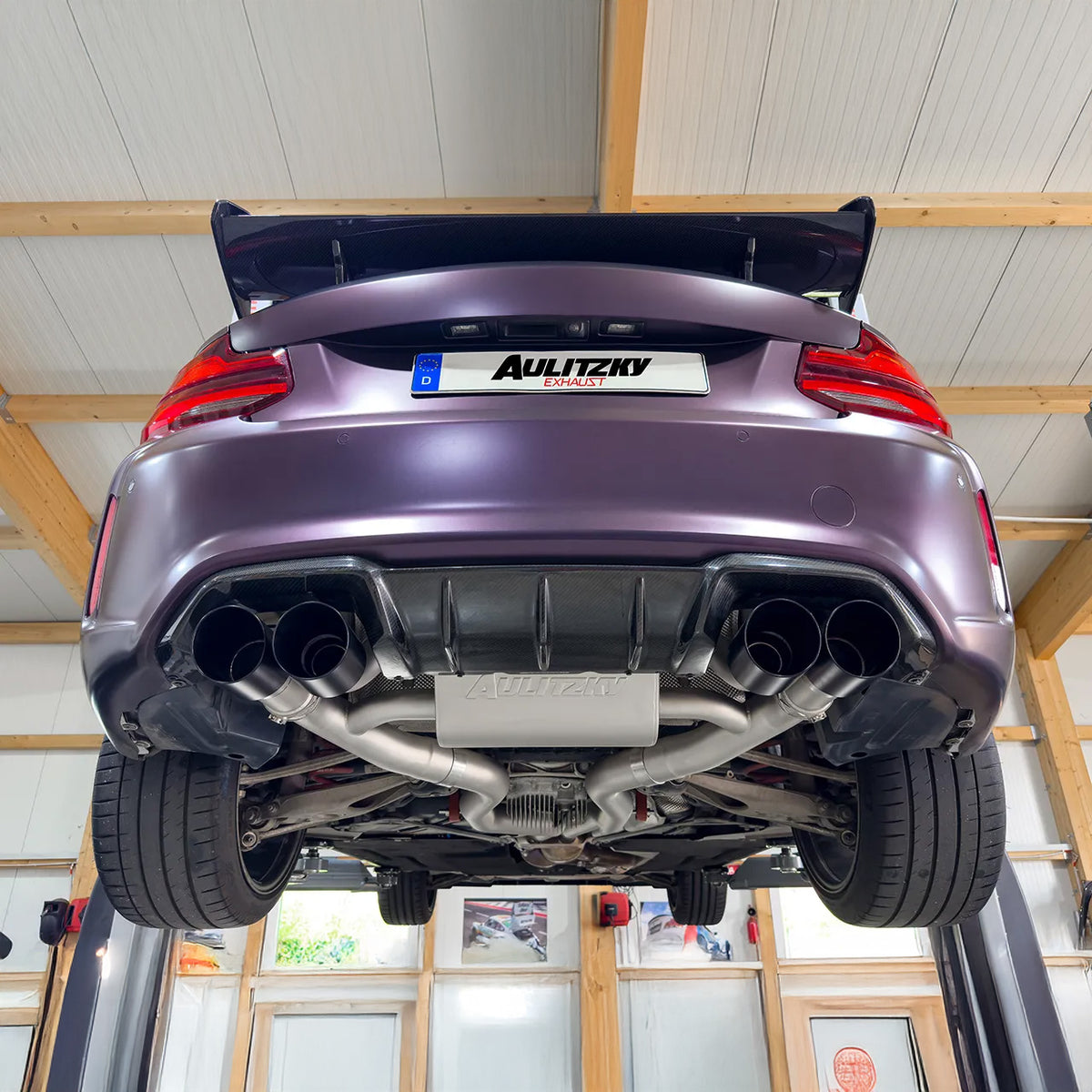 Aulitzky Exhaust | ECE flap exhaust system 3" (76mm) from OPF | suitable for BMW M2 Competition/CS (F87) S55