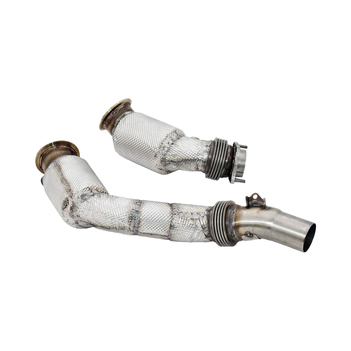 Aulitzky Exhaust | ECE Downpipe mit Sport-Kat | passend für BMW M3/M4 inkl. Competition/CS/GTS (F80/F82/F83) S55