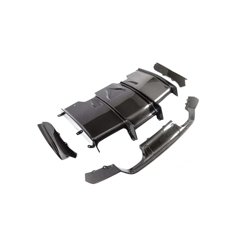 TNF+ 4-piece rear diffuser in carbon suitable for BMW (F80/F82/F83)