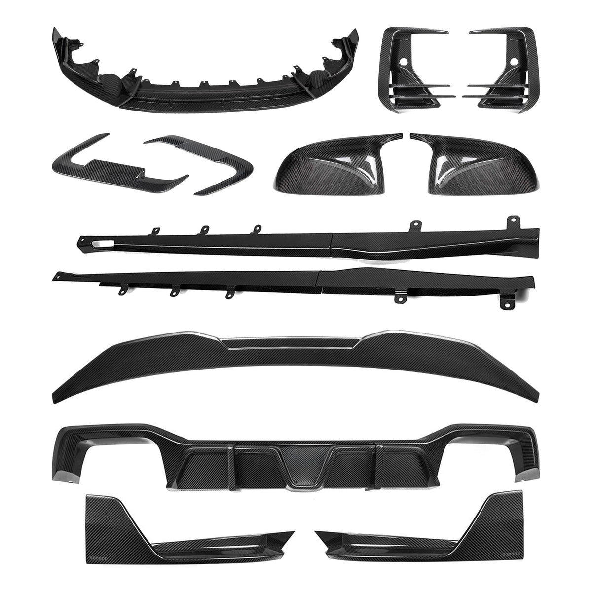TNF+ SOOQOO Komplett-Kit Carbon passend für BMW X4 (G02 Facelift)