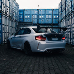 TNF+ Performance Carbon Heckspoiler inkl. CNC gefrästen Aufsteller passend für BMW M3 (F80/G80) M4 (F82/G82) M2 (F87 N55/F87C S55/G87)