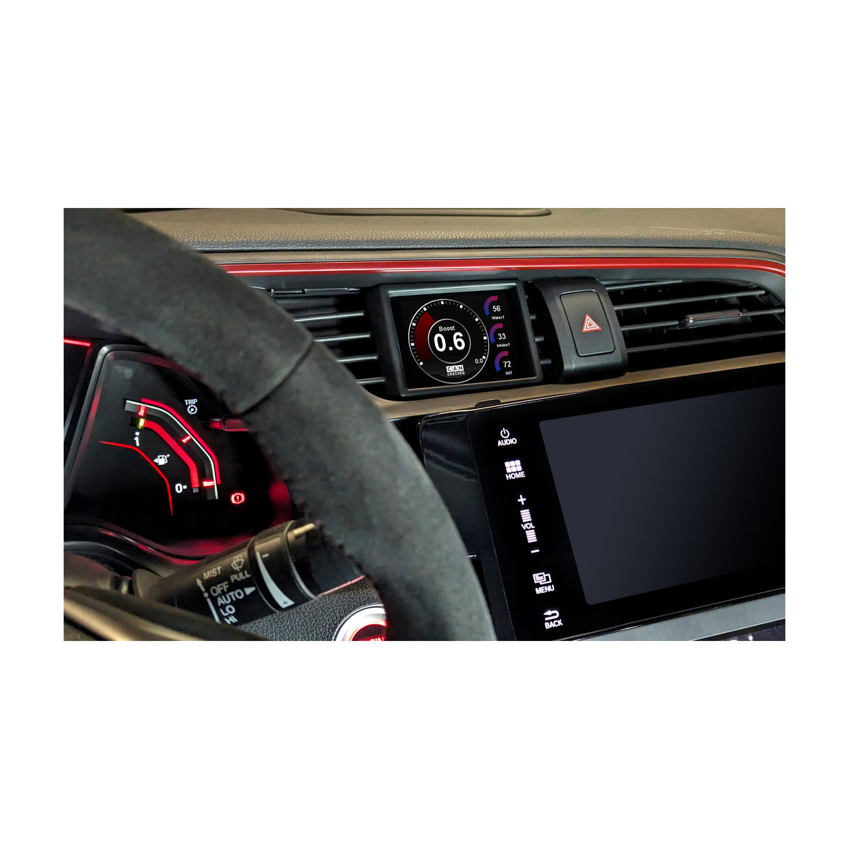 CANchecked Datendisplay MFD32 Gen2 passend für Honda Civic MK10 (FK8) LHD