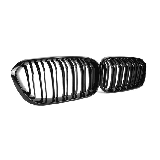 TNF double slat front grille in glossy black suitable for BMW 1 Series (F20/F21 Facelift LCI)