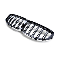 TNF Black double slat front grille in glossy black suitable for BMW 1 Series (F40)