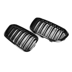 TNF double slat front grille in glossy black suitable for BMW 1 Series (F20/F21 Facelift LCI)