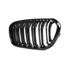 TNF double slat front grille in glossy black suitable for BMW 1 Series (F20/F21 Facelift LCI)