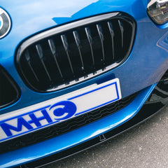 TNF Black single-slat front grille in glossy black suitable for the BMW 1 Series (F20/F21 Facelift)