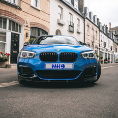 TNF Black single-slat front grille in glossy black suitable for the BMW 1 Series (F20/F21 Facelift)