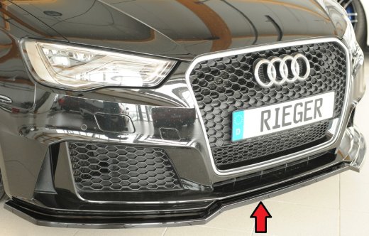 Rieger Spoilerschwert f&uuml;r orig. RS3-Frontsch&uuml;rze Audi RS3 (8V) vor Facelift