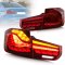 VLAND R&uuml;ckleuchten O-LED passend f&uuml;r BMW 3er F30 F80 2011-2019, Plug-and-Play RED