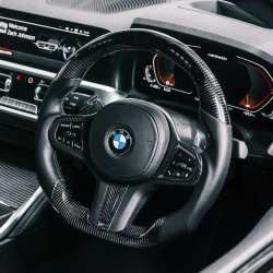 SHFT Lenkradblende Carbon gl&auml;nzend passend f&uuml;r BMW G-Serie