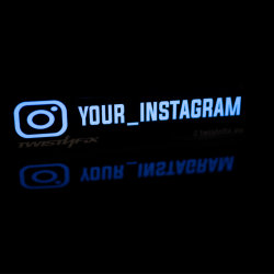 Instagram Profil Electric Sticker Weiss