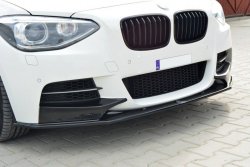 Front Ansatz f&uuml;r BMW 1er F20/F21 M-Power (vor Facelift) schwarz Hochglanz